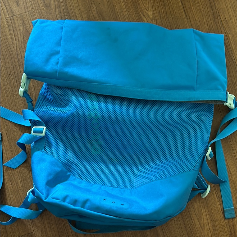 Blue Roll-Top Backpack